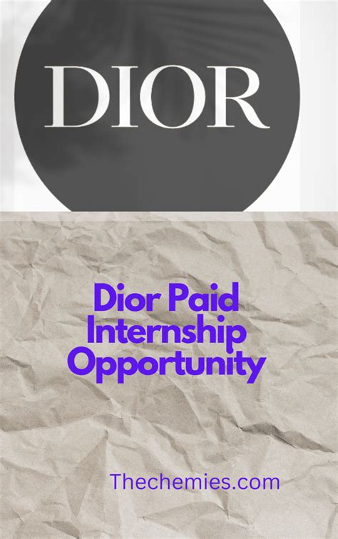 dior internship summer 2024|dior internship new york.